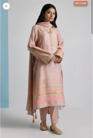 embroidered zari lawn 3pc