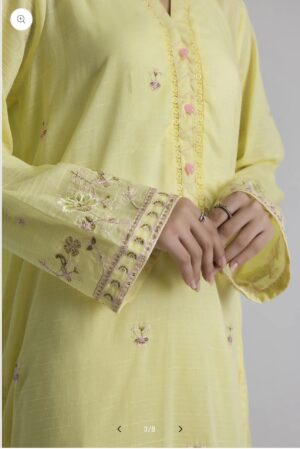 embroidered 3pc with chiffon dupatta
