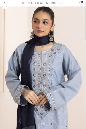 luxury embroidered 3pc
