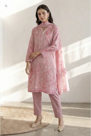 printed 3pc lawn dupatta