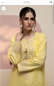 embroidered lawn kurta