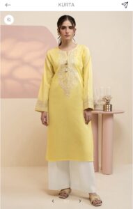 embroidered lawn kurta